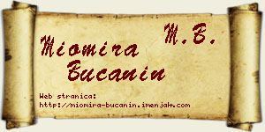 Miomira Bučanin vizit kartica